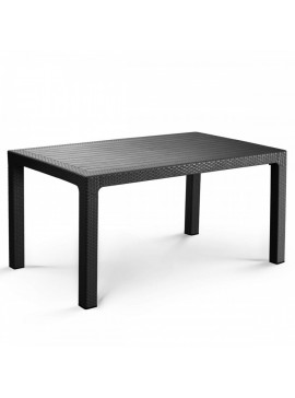 Τραπέζι κήπου "Plore" με UV protection PP σε χρώμα μαύρο 150x90x75 100-03742