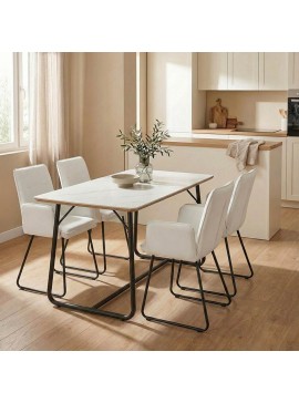 Τραπέζι Exax Intrahome sintered stone λευκό μαρμάρου-μαύρο 150x90x75εκ INTRAPA-212111185