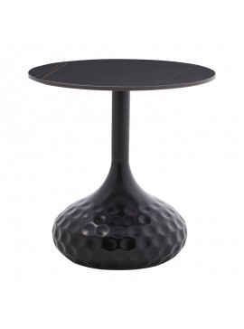 Βοηθητικό τραπέζι Lyux Reko μαύρο sintered stone Φ50x52εκ INTRAPA-212111108