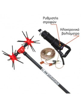 SIK POWER DC PRO ΕΛΑΙΟΡΑΒΔΙΣΤΙΚΟ Αχινός Καλάμι Carbon 16+16ραβδάκια Με 12VDC Μοτέρ KIDO-
090/355