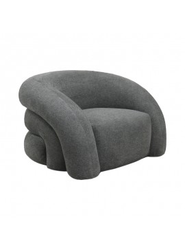 Πολυθρόνα Lexy pakoworld γκρι ύφασμα 100x89.5x60εκ