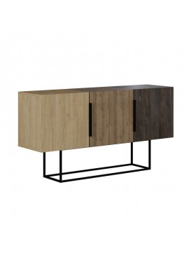 Μπουφές Estella pakoworld φυσικό-καρυδί 150x42x79.5εκ 119-001110