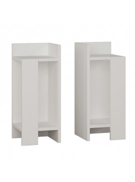 Κομοδίνο Immerse pakoworld σετ 2 τμχ. λευκό 27x25x60εκ 119-001179