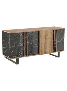 Μπουφές Vear Intrahome καρυδί-μαύρο 160x40x78.5εκ INTRAPA-231111299