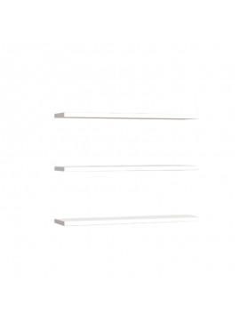 Ραφιέρα τοίχου Edna pakoworld μελαμίνη σε λευκή απόχρωση 60x14.5x1.8εκ