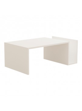 Τραπέζι σαλονιού Poko pakoworld σε λευκή απόχρωση 86.8x50x32,4εκ