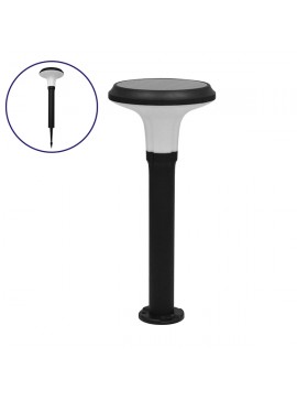 12115 GloboStar® GLOBOSTAR® VEGGIE 12115 Φωτιστικό Κολωνάκι Κήπου LED 10W 500lm 120° με Ενσωματωμένο Φωτοβολταϊκό Panel 6V 2W & Επαναφορτιζόμενη Μπαταρία Li-ion 3.2V 6000mAh με Αισθητήρα Κίνησης-Ημέρας-Νύχτας Αδιάβροχο IP65 Ψυχρό Λευκό 6000K - Γκρι Ανθρακ