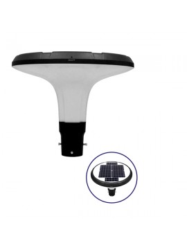 12116 GloboStar® Αυτόνομο Αδιάβροχο IP65 Ηλιακό Φωτοβολταϊκό Φωτιστικό Στύλου / Κολώνας Πλατείας LED 25W με Ανιχνευτή Κίνησης και Αισθητήρα Νυχτός Ψυχρό Λευκό 6000k GloboStar 12116