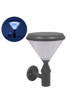 12125 GloboStar® GLOBOSTAR® SOLARTIS 12125 Φωτιστικό Κολωνάκι Κήπου LED 10W 1000lm 180° με Ενσωματωμένο Φωτοβολταϊκό Panel 6V 5W & Επαναφορτιζόμενη Μπαταρία Li-ion 3.2V 6000mAh με Αισθητήρα Ημέρας-Νύχτας Αδιάβροχο IP65 Ψυχρό Λευκό 6000K - Γκρι Ανθρακί - Μ