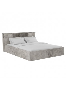 Κρεβάτι διπλό Nuis Intrahome σε χρώμα antique ανθρακί 160x200εκ INTRAPA-234111202