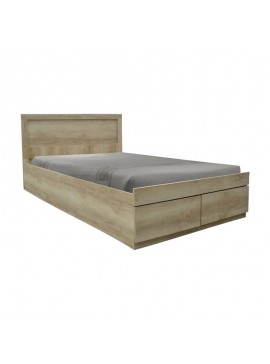 Κρεβάτι μονό Olympus pakoworld με συρτάρι castillo-oak 100x200εκ 123-000207