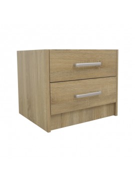 Κομοδίνο OLYMPUS pakoworld με 2 συρτάρια σε sonoma απόχρωση 47.5x40.5x40.5εκ
