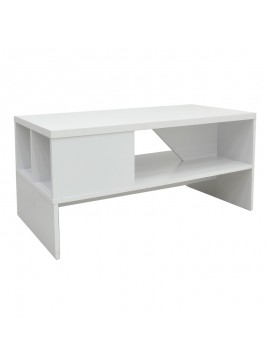 Τραπέζι σαλονιού Naya pakoworld σε λευκή απόχρωση 93x46x43εκ