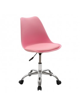Καρέκλα γραφείου εργασίας Gaston II pakoworld PP-PU ροζ 127-000025