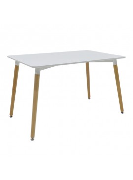 Τραπέζι Natali pakoworld επιφάνεια MDF λευκό 150x80x75εκ 127-000143