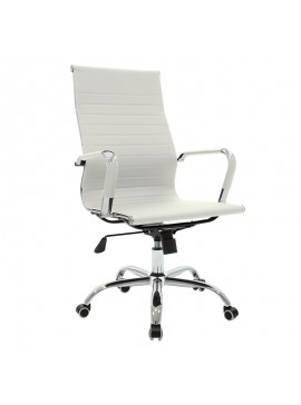 Καρέκλα γραφείου διευθυντή Valter pakoworld PU λευκό 128-000010