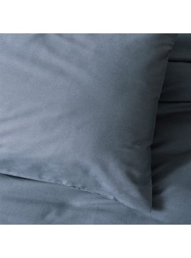 Σετ παπλωματοθήκη Plain Cotton Box 4 τμχ Διπλή (200x220) χρώμα ανθρακί