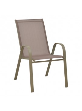 Πολυθρόνα Calan pakoworld μέταλλο σε σαμπανιζέ απόχρωση 54x74x91εκ
