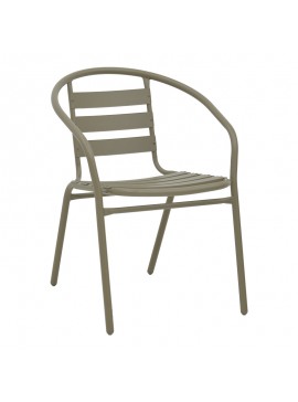Πολυθρόνα Tade pakoworld μέταλλο σαμπανιζέ 54x58x73εκ