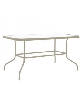 Τραπέζι Valor pakoworld μέταλλο σαμπανιζέ-γυαλί 110x60x70εκ