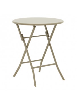Τραπέζι Albero pakoworld πτυσσόμενο μέταλλο σε σαμπανιζέ απόχρωση Φ60x70εκ