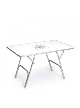 Πτυσσόμενο Τραπέζι σκάφους M600 από αλουμίνιο και μελαμίνη -120 X 75cm Ρυθμιζόμενο σε 2 σταθερά ύψη 56/73cm FOUR-7000600