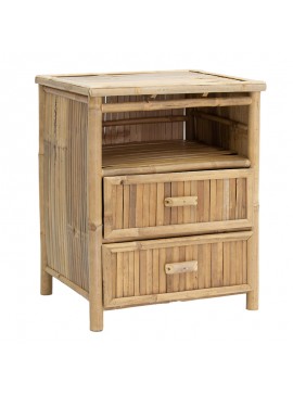 Κομοδίνο Ofra pakoworld bamboo φυσικό 56x46x69εκ 141-000021