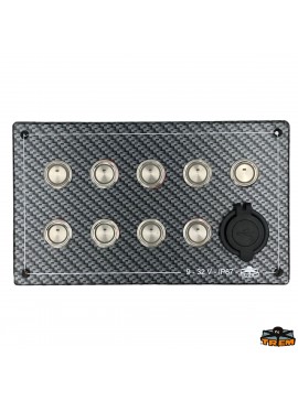 Οριζόντιος ηλεκτρικός πίνακας 9 Θέσεων με πλεξούδα - ασφαλειοθήκη και διπλό USB FOUR-37748