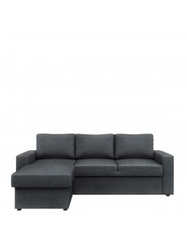 ArteLibre Καναπές Κρεβάτι Γωνιακός SOFIA Γκρι 220x155x81cm Arte-14190012