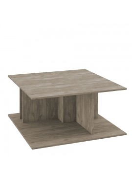 Τραπεζάκι Σαλονιού ArteLibre ΑΡΙΑΔΝΗ Raw Endgrain Oak/K105 90x90x43cm Arte-14200013