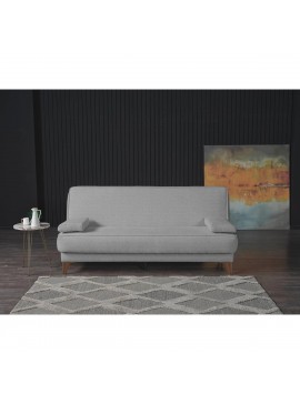 ArteLibre Καναπές Κρεβάτι Τριθέσιος LEO Ανοιχτό Γκρι 195x82x90cm Arte-14210234