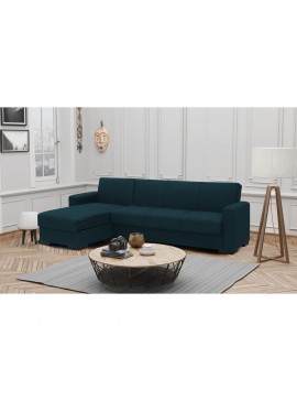 ArteLibre Καναπές Κρεβάτι Γωνιακός JOSE Μπλε 270x165x84cm Arte-14210241