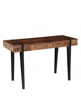 Γραφείο ArteLibre BIX Καρυδί/Μαύρο MDF/Μέταλλο 120x50x75cm