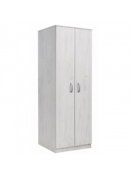 Ντουλάπα Δίφυλλη ArteLibre REIDUN Λευκό Μοριοσανίδα 60x50x195cm