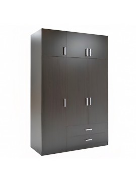 Ντουλάπα ArteLibre BENGTA Μαύρο Μοριοσανίδα 150x60x240cm