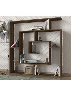 Βιβλιοθήκη ArteLibre Ithaki Σκούρο Καφέ 125x22x130cm Arte-14410033