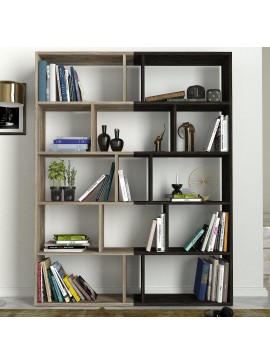 Βιβλιοθήκη ArteLibre Idra Ανοιχτό Καφέ/Σκούρο Καφέ 124x26x159cm Arte-14410081