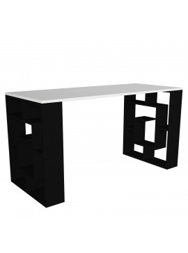 Γραφείο ArteLibre LINE Λευκό/Μαύρο 140x60x74cm Arte-14410154