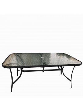 Artelibre Τραπέζι Μεταλλικό Selena Μαύρο 160x90x72cm Arte-14470002