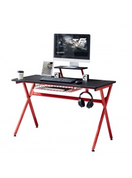 Γραφείο Gaming ArteLibre PETROSYS Μαύρο/Κόκκινο 120x60.5x90cm Arte-14580007