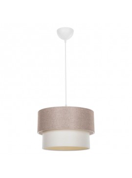 Φωτιστικό οροφής μονόφωτο PWL-1194 pakoworld Ε27 μπεζ Φ30x19εκ