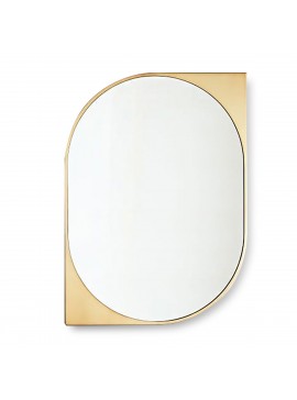 ArteLibre Καθρέπτης Τοίχου Χρυσό Μέταλλο 50x70x3.5cm Arte-14700018