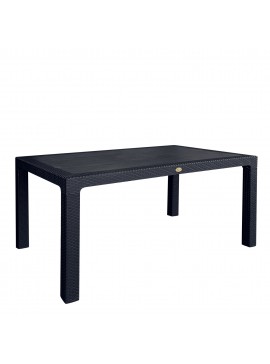 Τραπέζι Κήπου ArteLibre Eco Μαύρο Ανακυκλωμένο PP 150x90x74cm