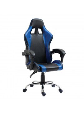 ArteLibre Καρέκλα Γραφείου Gaming BRAY Μπλε/Μαύρο PVC 67x50x120-127cm Arte-14730009