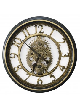 Ρολόι Τοίχου ArteLibre Χρυσό/Μαύρο Πλαστικό Φ50.8cm Arte-14740019