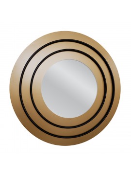 ArteLibre Καθρέπτης Τοίχου CHUBB Χρυσό Μέταλλο/Γυαλί 60x2x60cm Arte-14790002