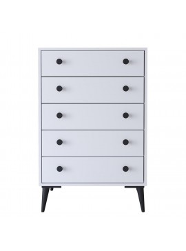 Συρταριέρα ArteLibre AMARI Λευκό Μοριοσανίδα 72x43x114cm