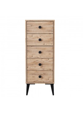 Συρταριέρα ArteLibre AMARI Δρυς Μοριοσανίδα 43x43x114cm