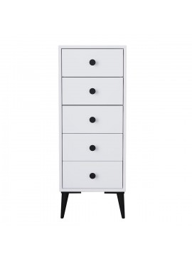 Συρταριέρα ArteLibre AMARI Λευκό Μοριοσανίδα 43x43x114cm