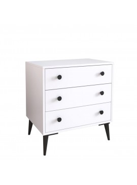 Συρταριέρα ArteLibre AMARI Λευκό Μοριοσανίδα 72x43x79cm